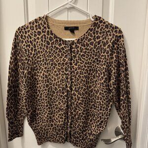 Express Women's Leopard Print Cardigan L